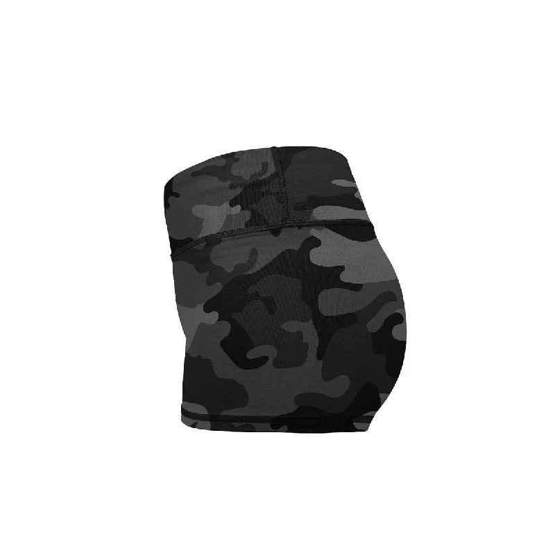 Black Camo Yoga Shorts