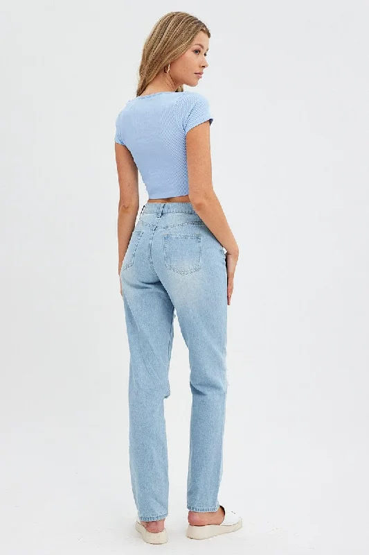 Denim Baggy Denim Jean Mid Rise