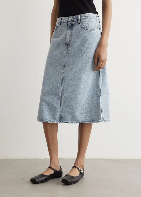 Denim Midi Skirt