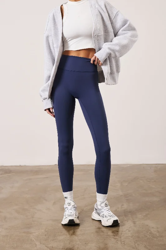 EMBLEM SCULPTING STRETCH LEGGINGS - NAVY