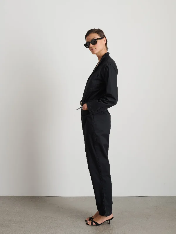 Standard Zip Jumpsuit in Herringbone