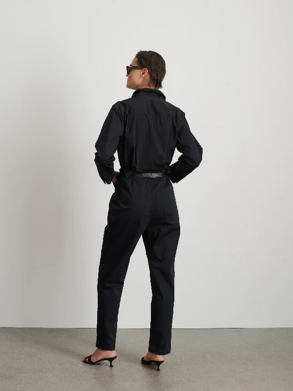 Standard Zip Jumpsuit in Herringbone