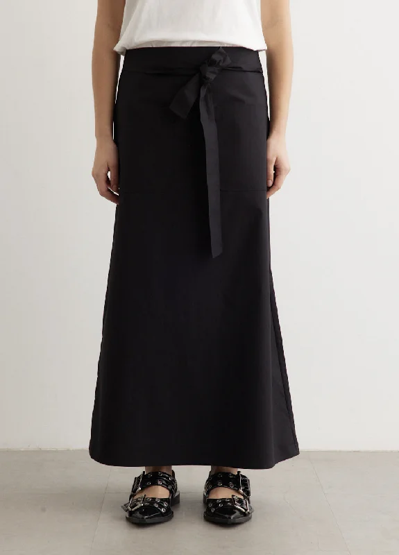 Tie Waist Cotton Skirt