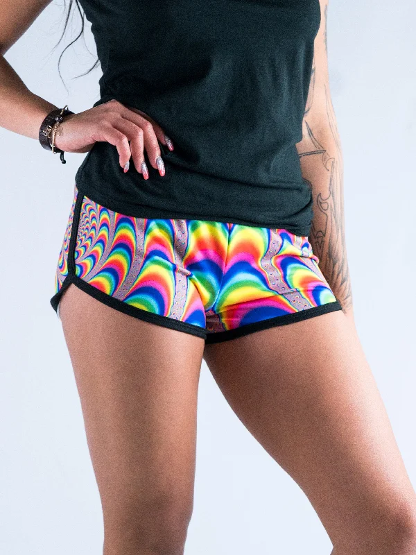 Trippy Spirals Women's Retro Shorts