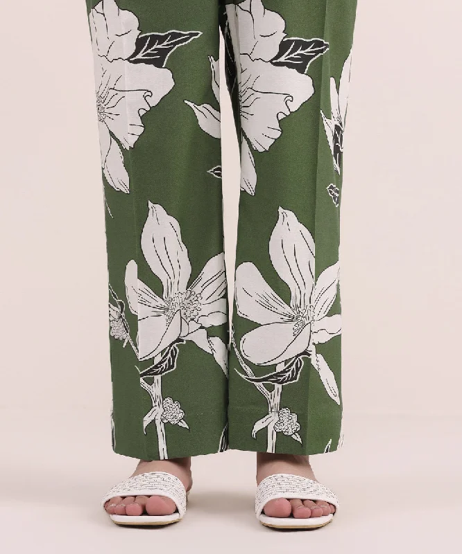 Printed Cambric Straight Pants