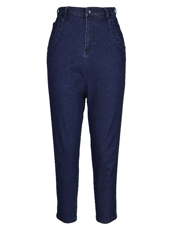 THALIA baggy trousers - Dark Denim