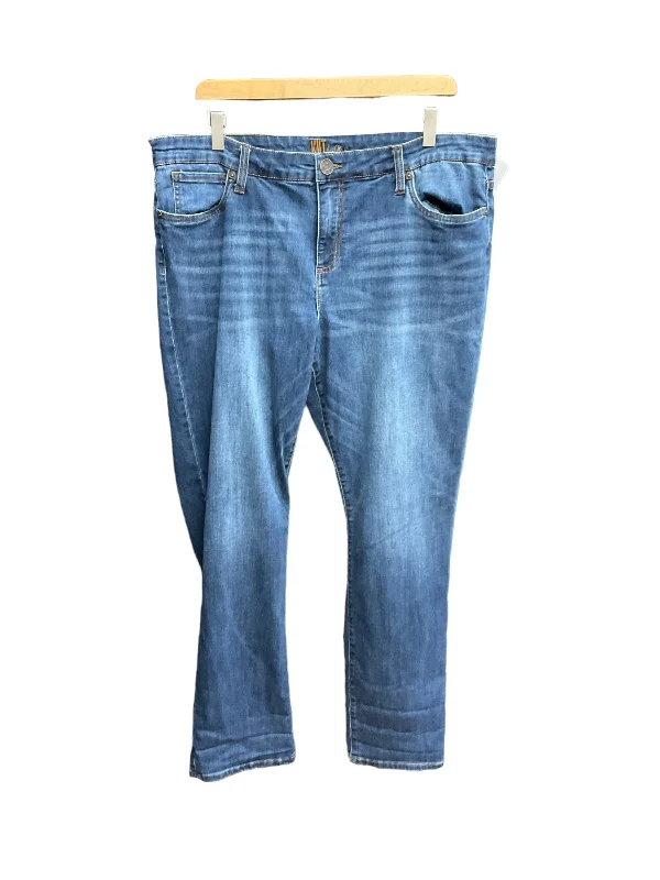 Blue Denim Jeans Straight Kut, Size 16