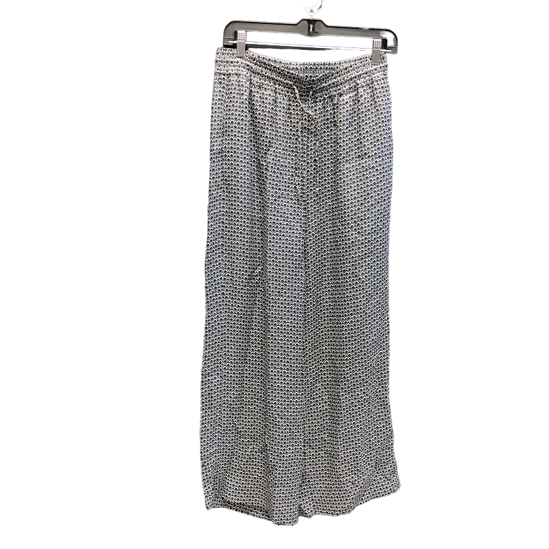 Blue & White Pants Wide Leg Zara, Size M