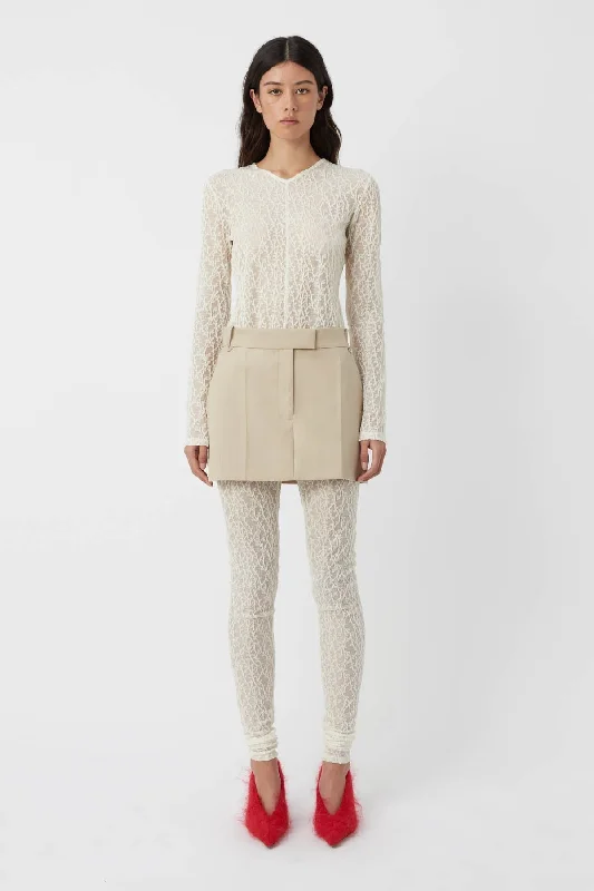 CAMILLA AND MARC Rhett Wool Mini Skirt - Stone Beige