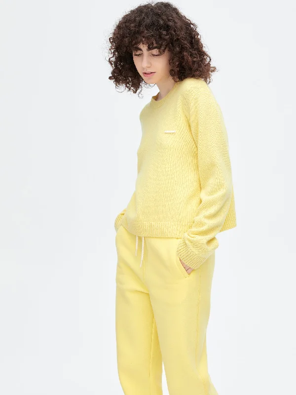 Cheese Yellow Padded Sweater Pants