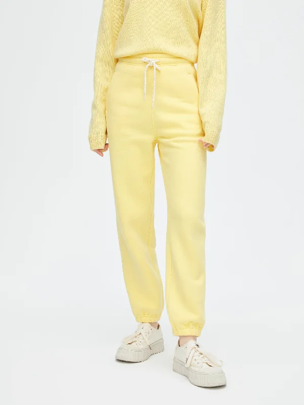 Cheese Yellow Padded Sweater Pants