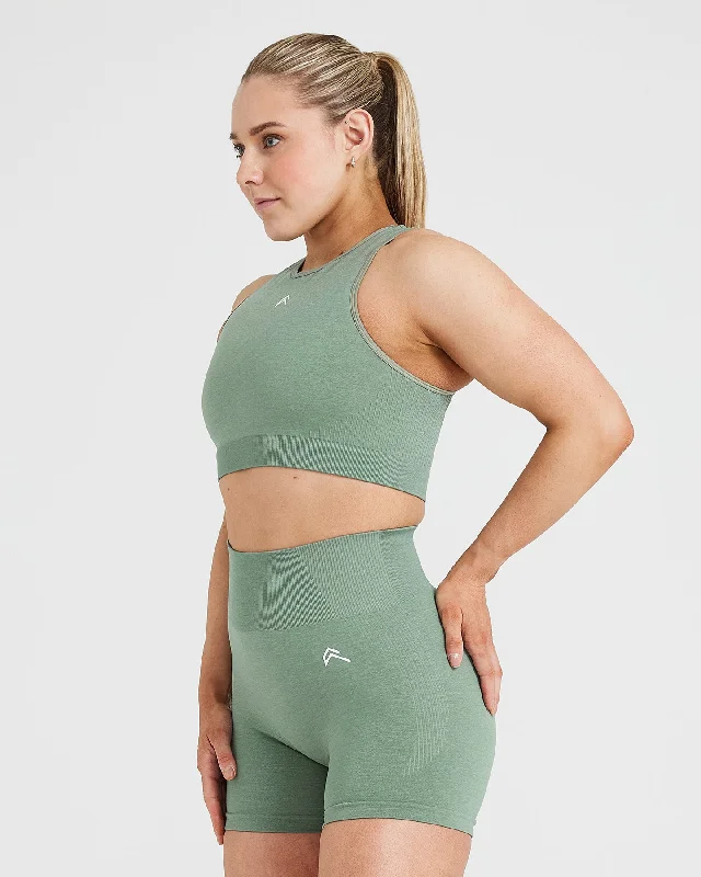 Classic Seamless 2.0 Crop Top | Sage Marl