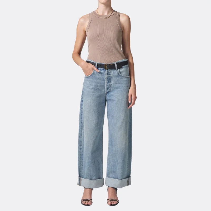 Ayla Baggy Cuffed Crop (Skylights)