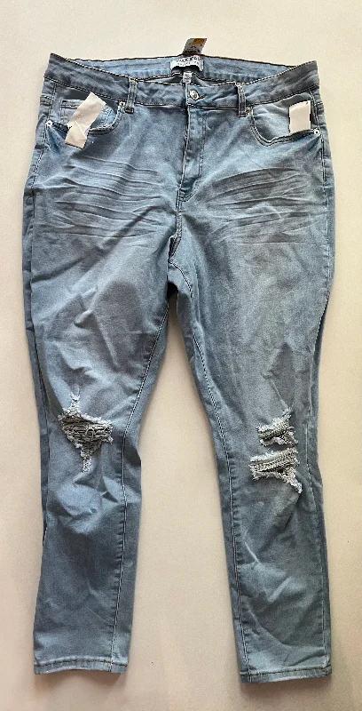 Denim Jeans Skinny Wax Jeans, Size 18