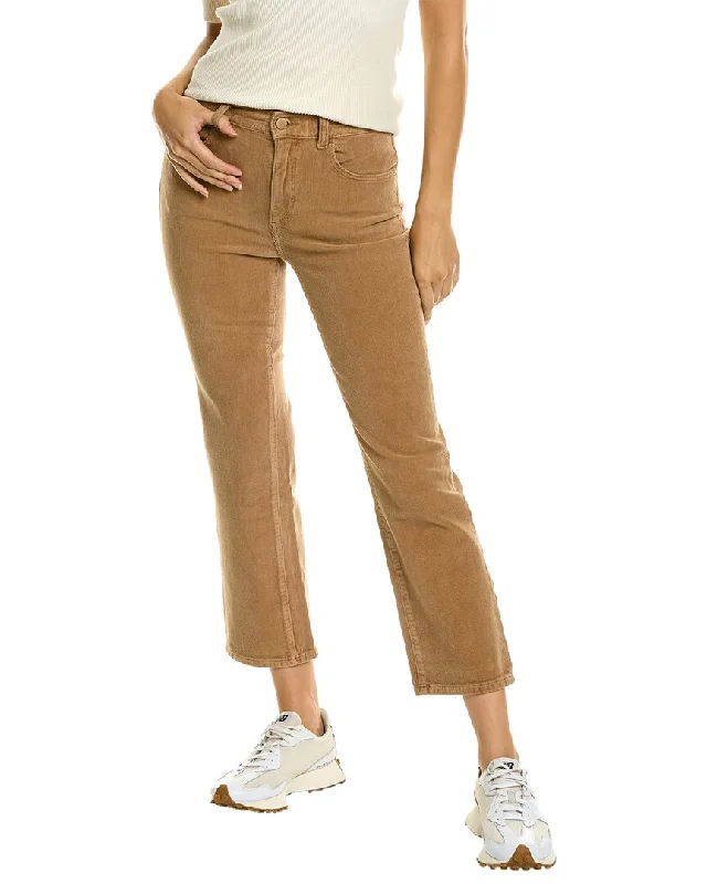 DL1961 Patti Teddy Taupe High-Rise Corduroy Straight Jean