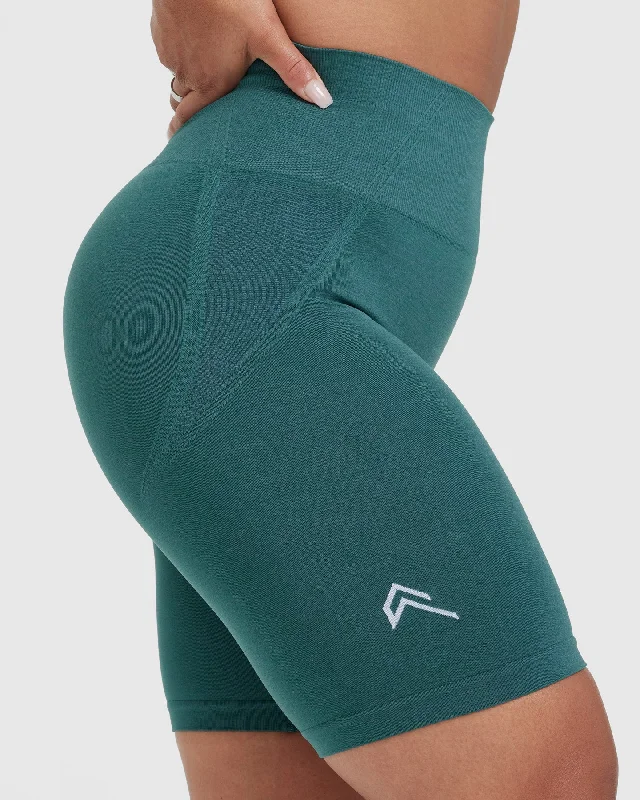 Effortless Seamless Cycling Shorts | Marine Teal