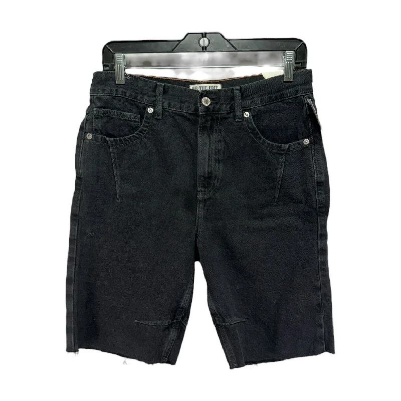 Ghost Town High Rise Long Shorts By We The Free In Black Denim, Size: 8