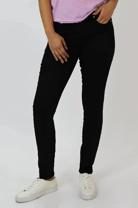 Gisele High Rise Skinny Jeans In Black