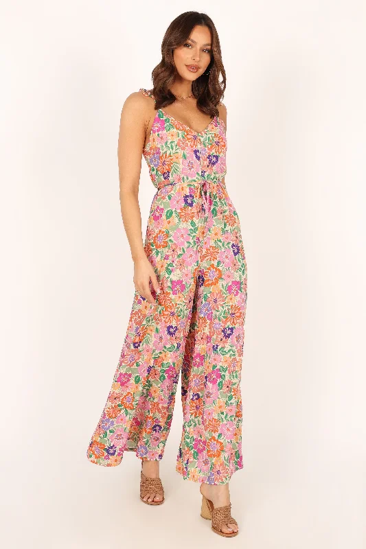 Hayden Wide Leg Jumpsuit - Floral