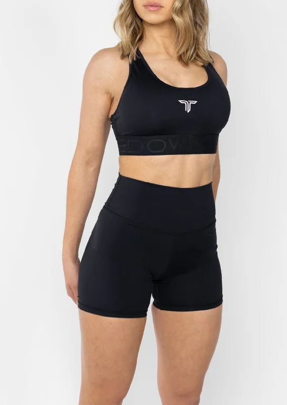 High Waist Power Tech Bike Short Black