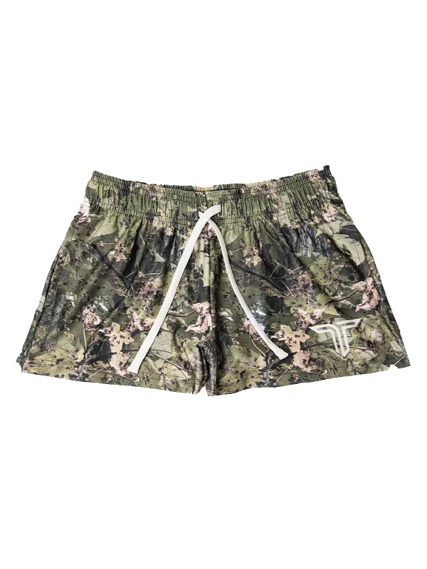 Hunter Camo Women’s Gym Short (3” Inseam)