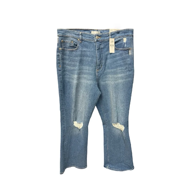 Jeans Cropped By Loft In Blue Denim, Size: 12