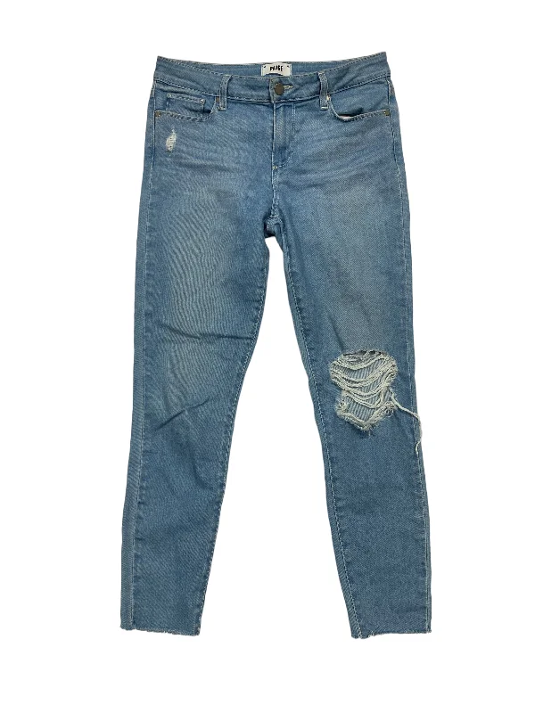 Jeans Skinny By Paige In Blue Denim, Size: 8