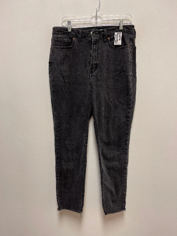 Jeans Straight By Old Navy In Black Denim, Size: 12