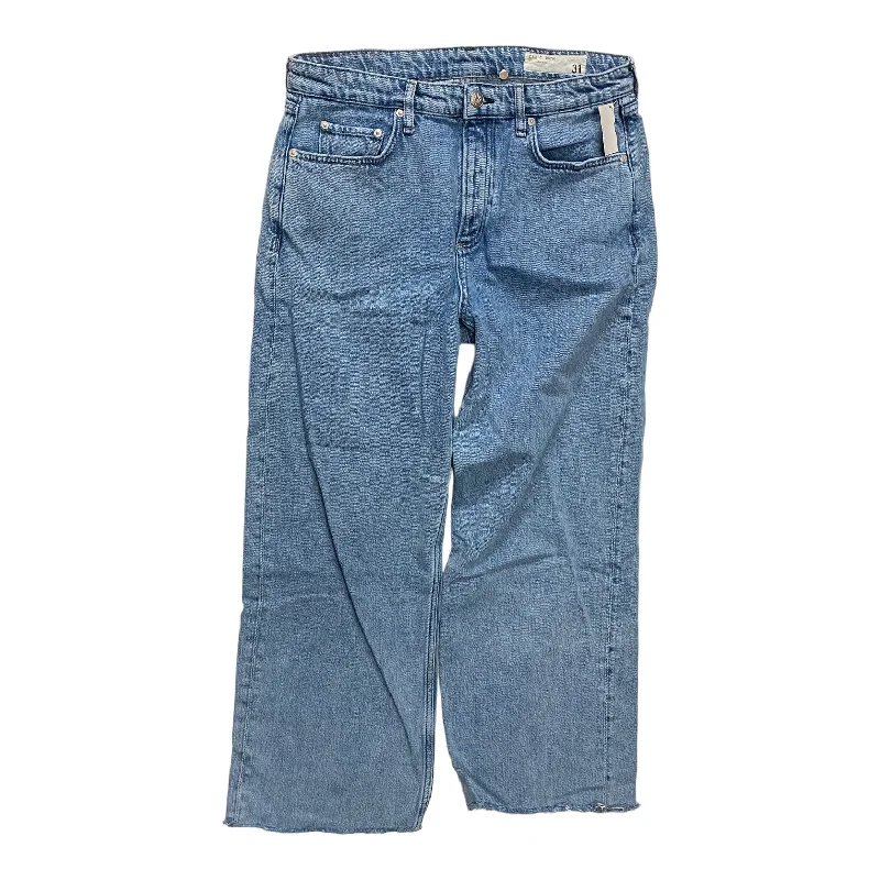 Jeans Wide Leg By Rag & Bones Jeans In Blue Denim, Size: 12