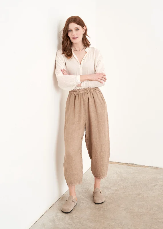 JESSIE LINEN TROUSER - TAUPE