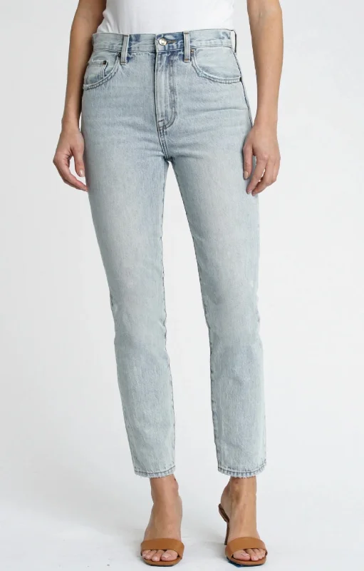 Keaton High Rise Slim Straight Jean In Blue