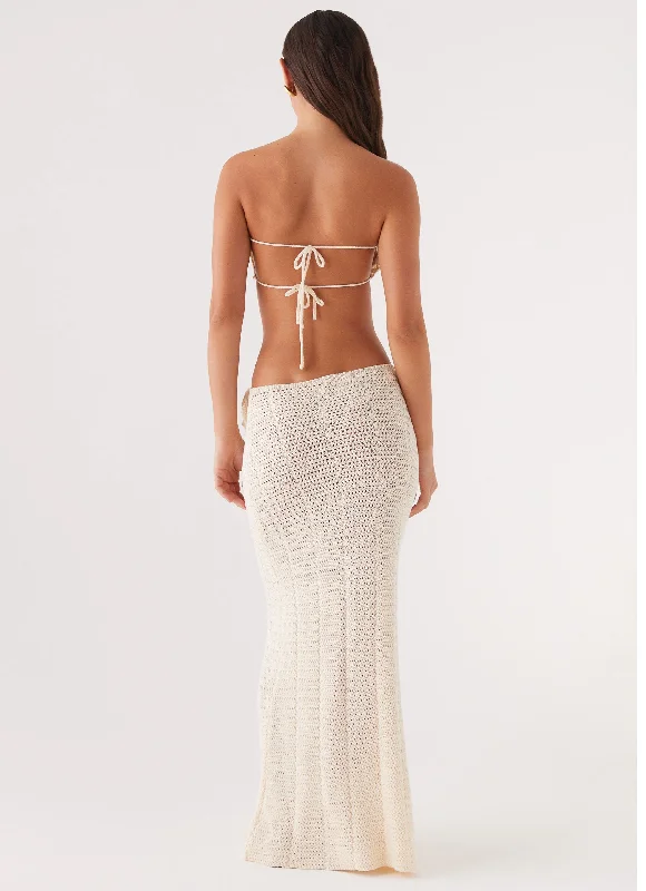 Kelcie Rose Crochet Maxi Skirt - Ivory