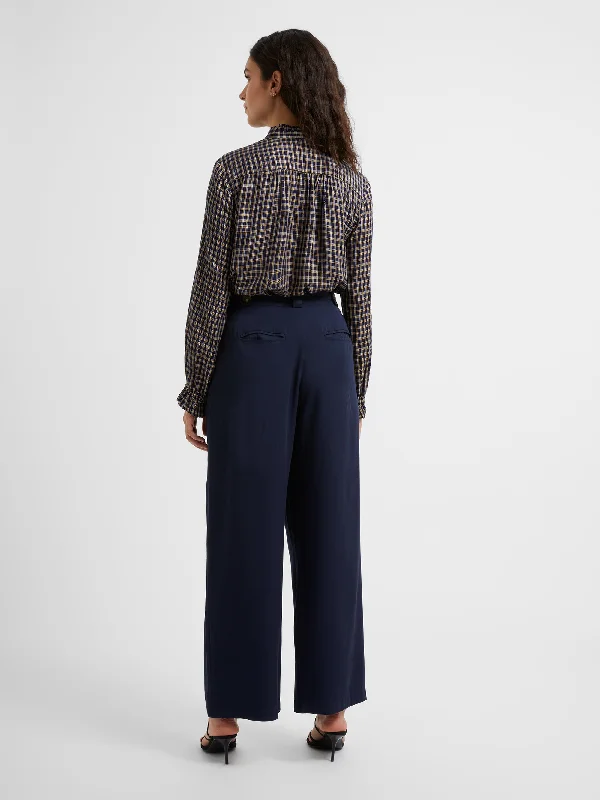 Luxe Twill Wide Leg Trousers