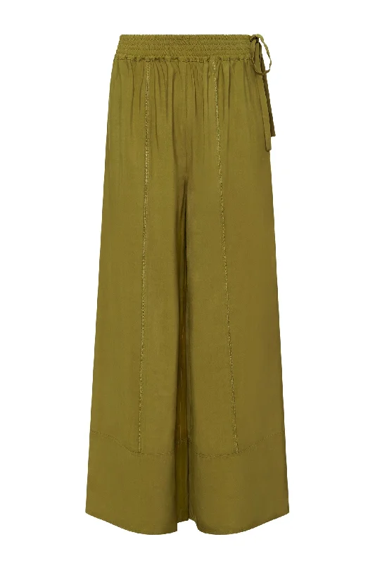 MARIE - Rayon Trousers Khaki