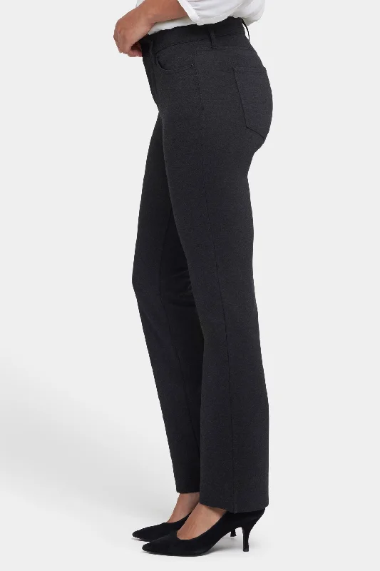 Marilyn Straight Pants - Charcoal Heathered