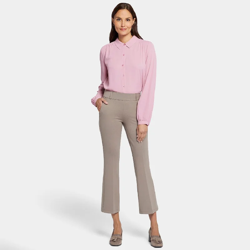 Pull-On Flared Ankle Trouser Pants - Saddlewood