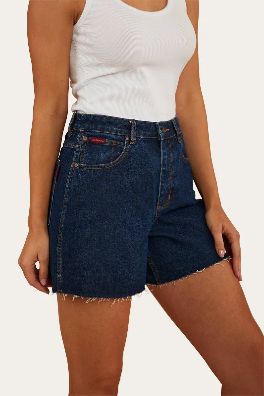 Remy Womens Denim Short - Dark Wash Blue