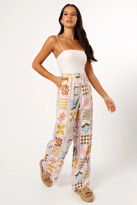 Shay Pant - White Multi