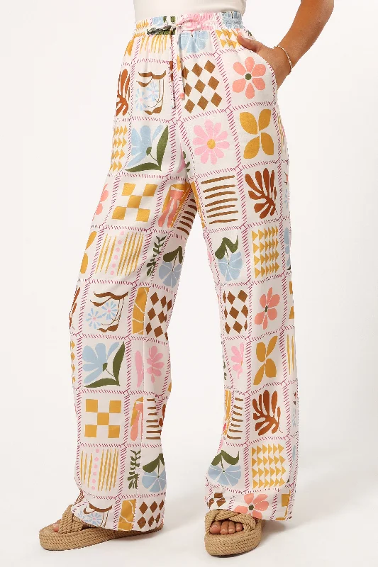 Shay Pant - White Multi