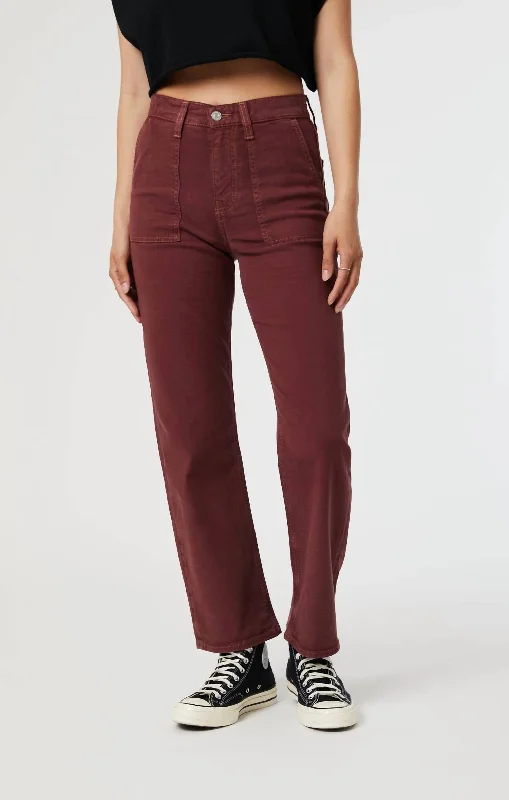 Shelia Jeans In Port Luxe Twill