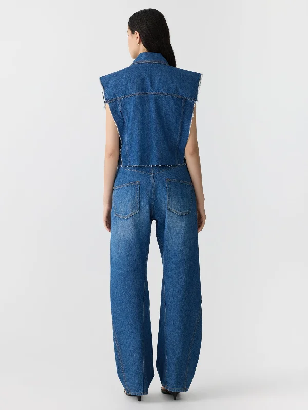 slouch panel jean