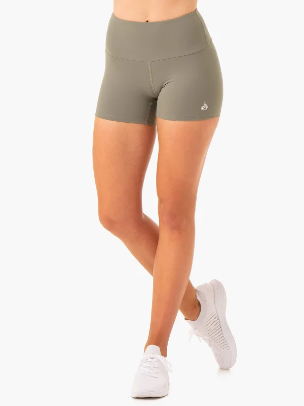 Staples Scrunch Bum Booty Shorts - Khaki