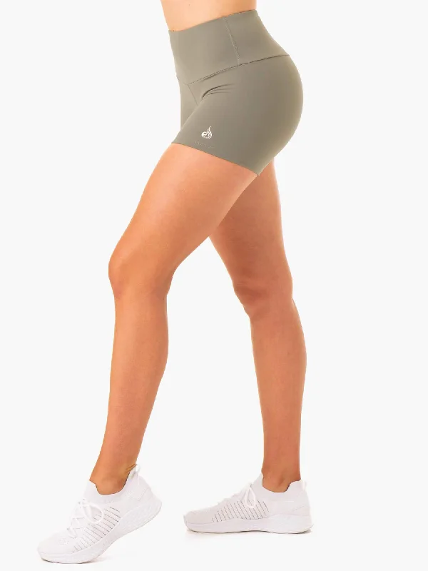 Staples Scrunch Bum Booty Shorts - Khaki