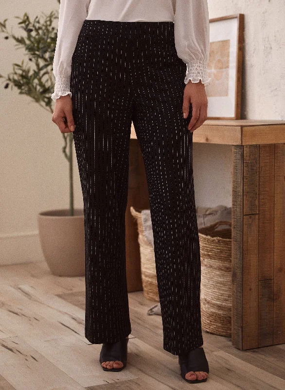 Stripe Print Pull-On Pants