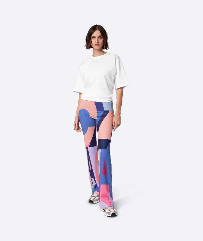 Wild Letters Flare Pants  - Multi