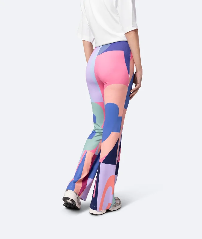 Wild Letters Flare Pants  - Multi